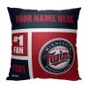 [Personalization Only] OFFICIAL MLB Colorblock Personalized Pillow - Minnesota Twins