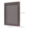 28" x 35" UV-Resistant Sports Jersey Frame Display Case, Brown