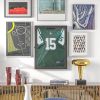 28" x 35" UV-Resistant Sports Jersey Frame Display Case, Brown