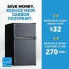 3.1 cubic ft. gray compact mini fridge with freezer compartment