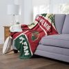 [Personalization Only] OFFICIAL NHL Colorblock Personalized Silk Touch Sherpa Throw Blanket - Minnesota Wild