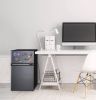 3.1 cubic ft. gray compact mini fridge with freezer compartment
