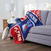 [Personalization Only] OFFICIAL NHL Colorblock Personalized Silk Touch Sherpa Throw Blanket - New York Rangers