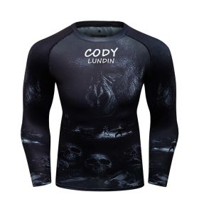 Men's Elastic Breathable Running Fitness Suit (Option: Style5-L)