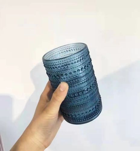 Bead Point Series Glass Cup High Leg
