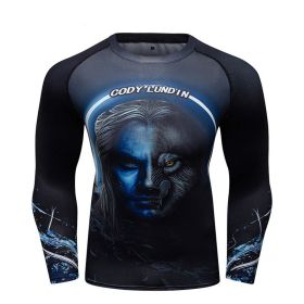Men's Elastic Breathable Running Fitness Suit (Option: Style3-L)