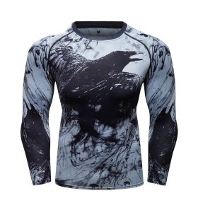 Men's Elastic Breathable Running Fitness Suit (Option: Style7-L)