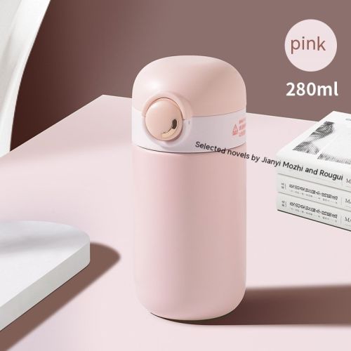 Stainless Steel Creative Straw Bouncing Children's And Students' Insulation Cup