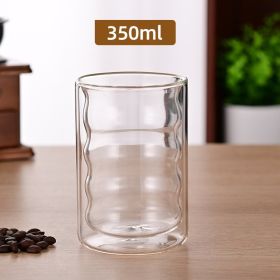 Fashion High Borosilicate Spiral Double-layer Cup (Option: 350ml)