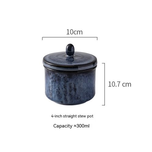 Household Ceramic Covered Water Proof Stewing Cup