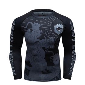 Men's Elastic Breathable Running Fitness Suit (Option: Style1-L)