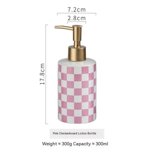 Light Luxury Popular Ceramic Hand Sanitizer Shower Gel Shampoo Conditioner Hotel Storage Bottle