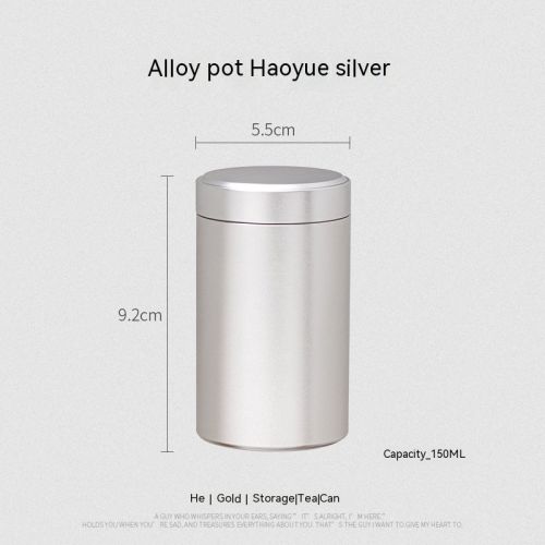 Titanium Aluminum Alloy Tea Box Storage Portable Small Tea Jar