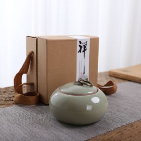 Small Ceramic Tea Pot Packing Boxes (Option: Tiantian Round Ge Kiln Yellow)