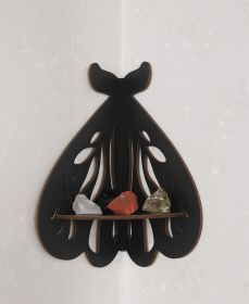 Hot Sale Wooden Butterfly Right Angle Corner Hollow Out Creative Shape Storage Rack (Option: Bee-30cm)