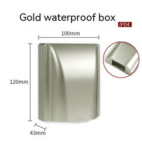 Power Socket Plastic Waterproof Box Toilet Waterproof Cover (Option: Gold Socket Waterproof Box)
