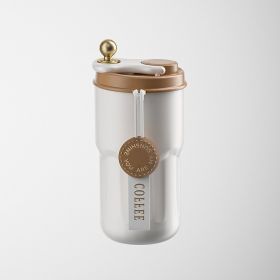 316 Stainless Steel Coffee Cup Intelligent Temperature Measuring Vacuum Cup (Option: Coffee Ordinary Cover-420ml)