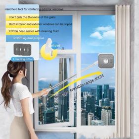 Benshang Glass Wiper High-rise Outer Window Double-sided Window Cleaner (Option: Manual and three heads)