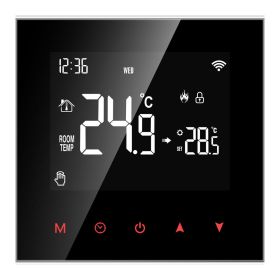 Smart Temperature Controller Floor Heating Wall-hanging Stove Plastic Temperature Control Panel (Option: fireplace)