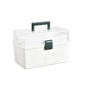 Multi-layer Foldable Portable Pill Box (Option: Elegant White-Big Mac Thickened)